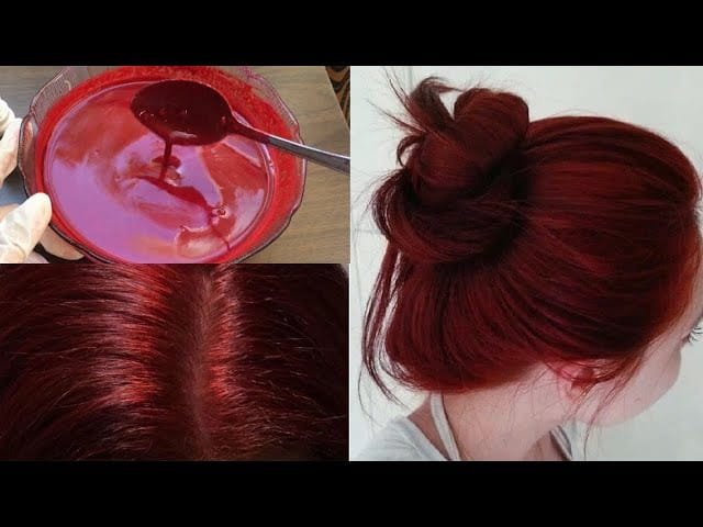 صبغة شعر حمراء